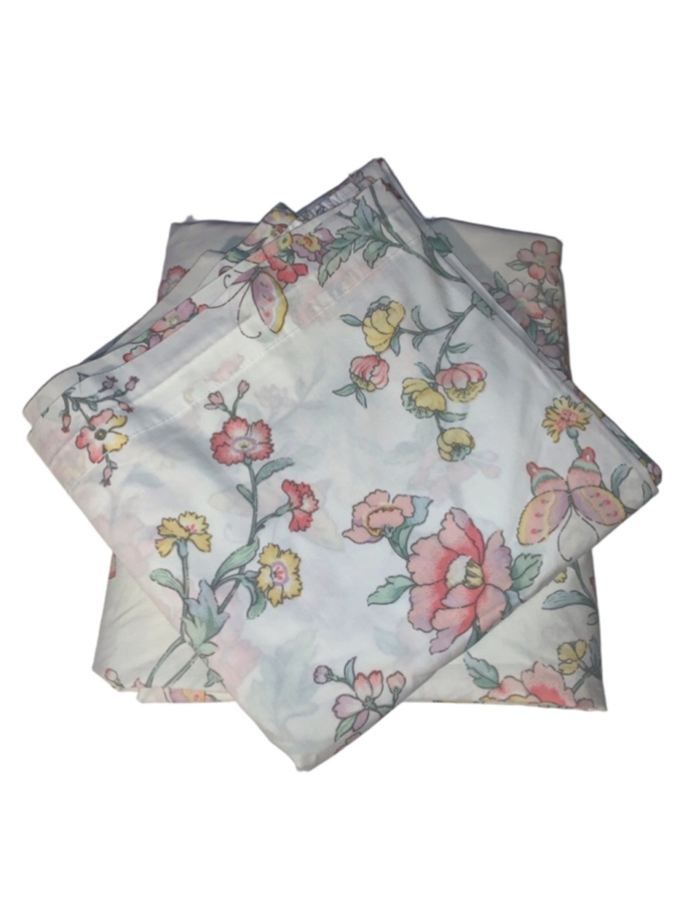 Unbranded Queen Bedding Sheets White Pink Floral Butterfly